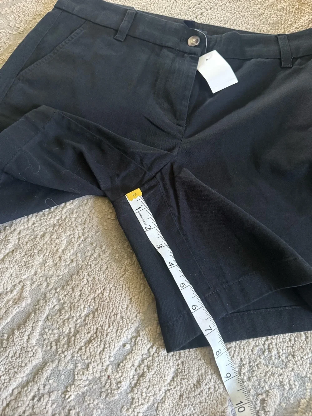 J. Crew Black Chino Shorts preppy longer modest cotton 8 new